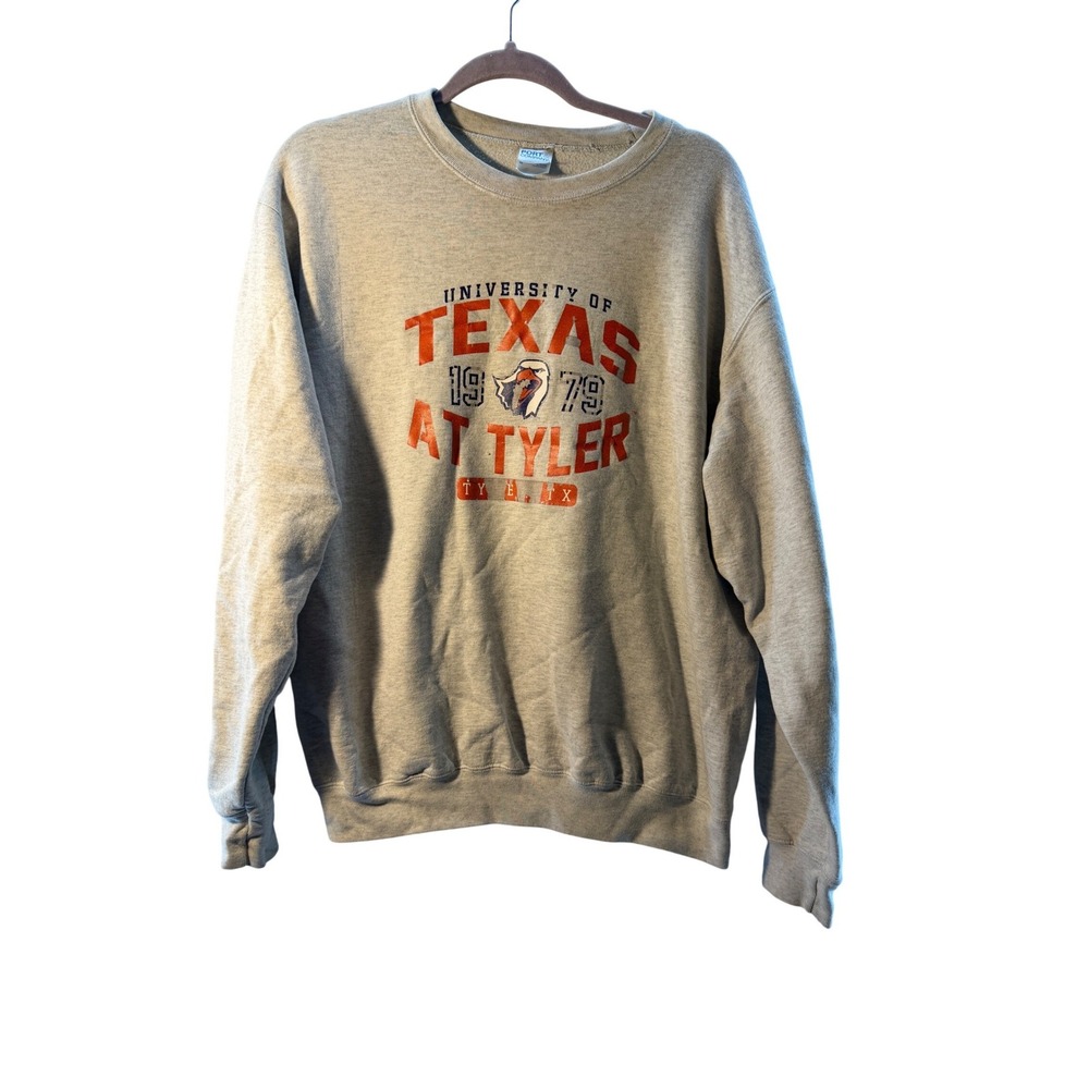 University of Texas‎ at Tyler UT Tyler Crewneck Sweatshirt Gray GJerzees Size L